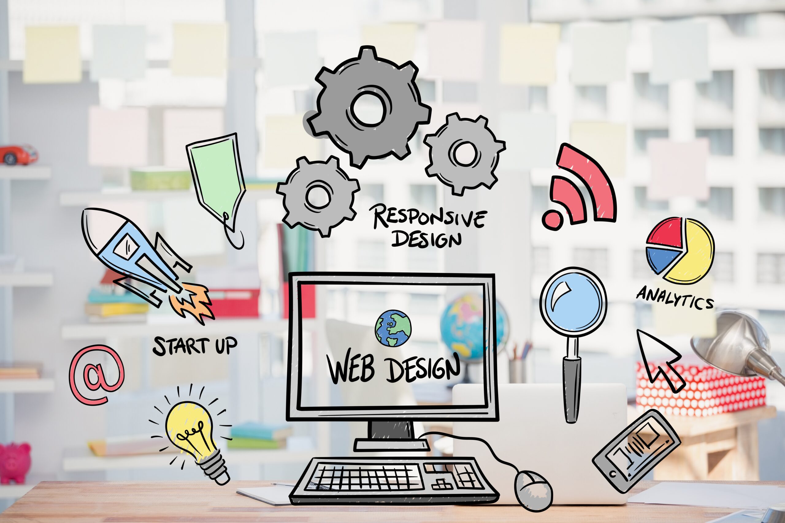 Digital Marketing Expert In Malappuram web design concept with drawings scaled